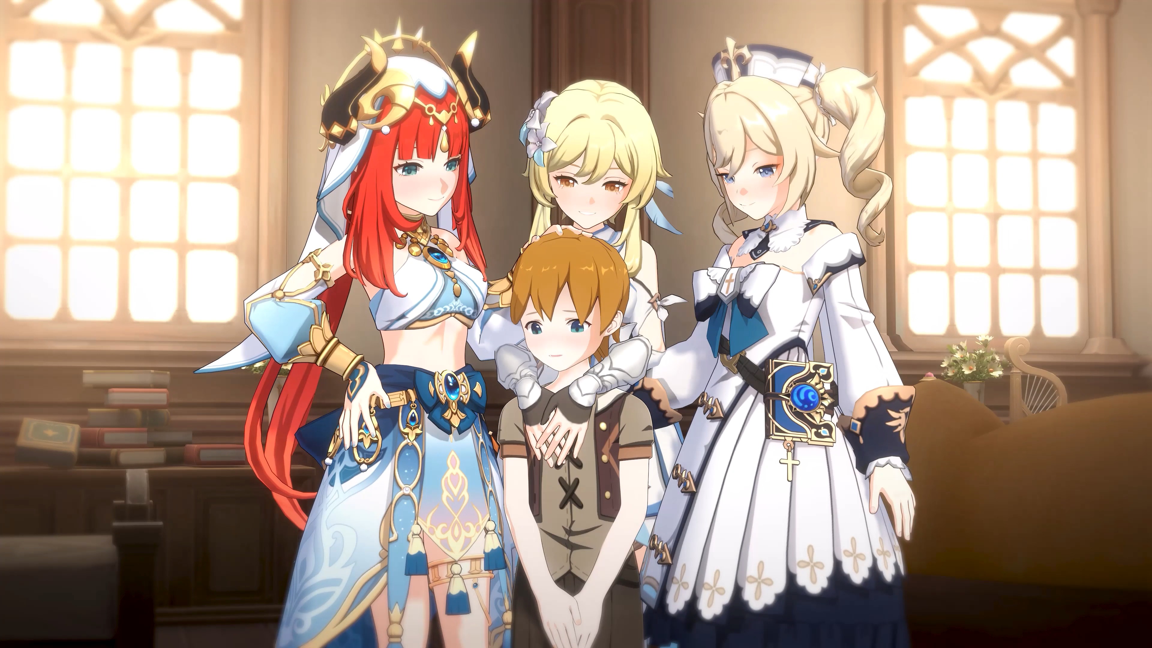 [PastaPaprika] 原神 妮露&amp;amp;荧&amp;amp;芭芭拉#动漫#3D